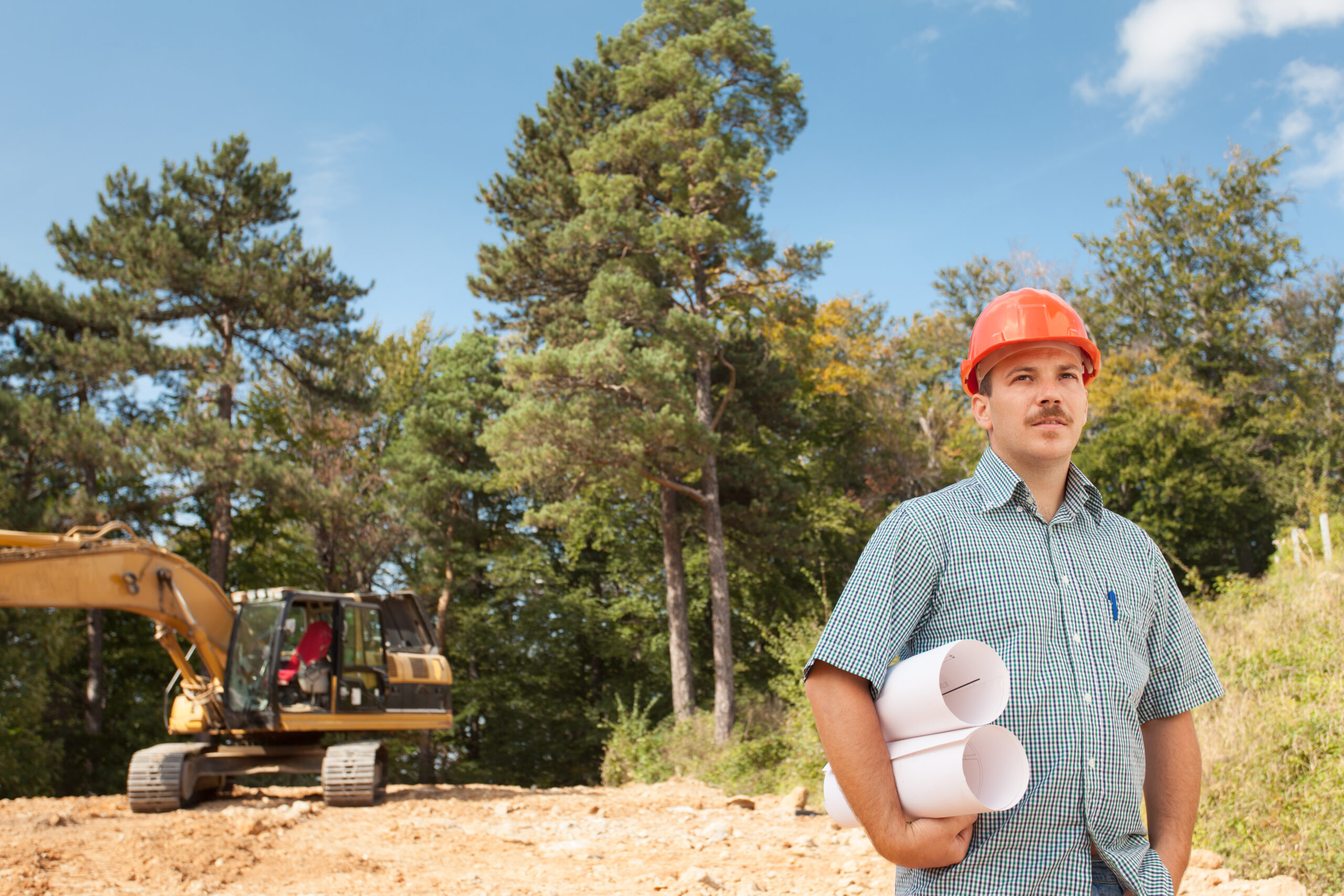 engineer on construction site